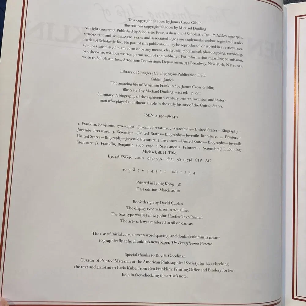 Amazing Life of Benjamin Franklin by James Cross Giblin (2000, Hardcover)